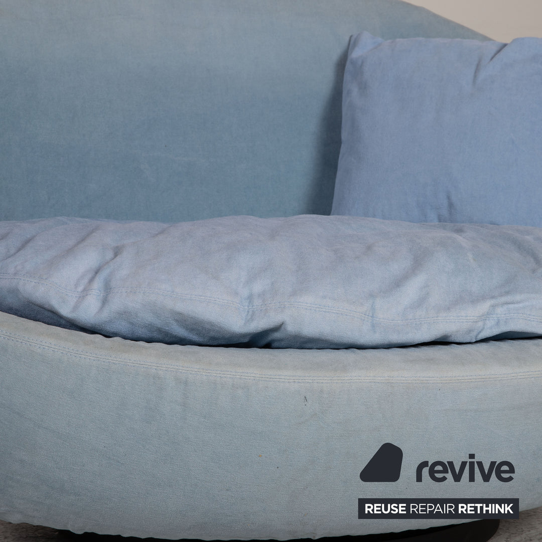 Désirée Lacoon Island Stoff Sofa Blau Zweisitzer Couch