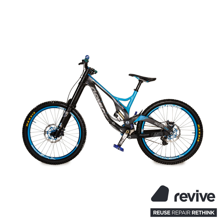 Devinci Wilson Carbon 2014 Carbon Mountain Bike White Blue RG M Fully Bicycle