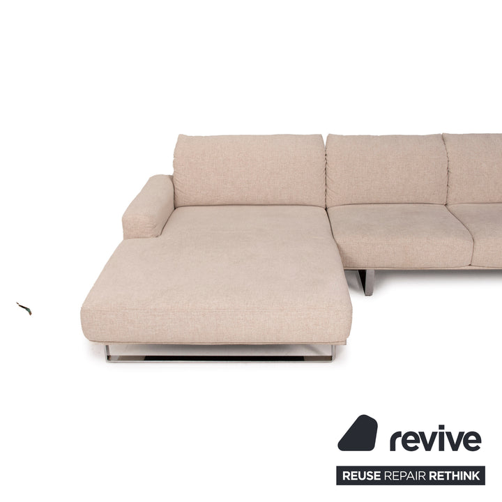 Dieter Knoll Collection Lesina Stoff Sofa Creme Ecksofa elektrische Funktion