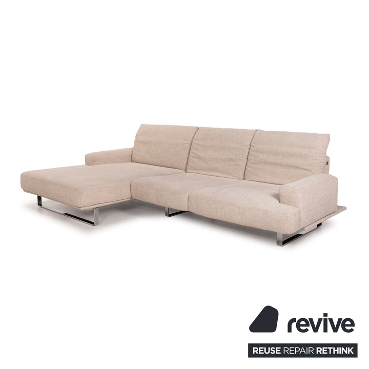 Dieter Knoll Collection Lesina Stoff Sofa Creme Ecksofa elektrische Funktion