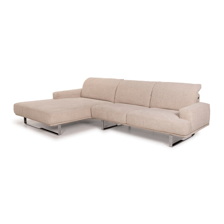 Dieter Knoll Collection Lesina Stoff Sofa Creme Ecksofa elektrische Funktion