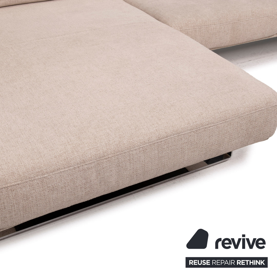 Dieter Knoll Collection Lesina Stoff Sofa Creme Ecksofa elektrische Funktion