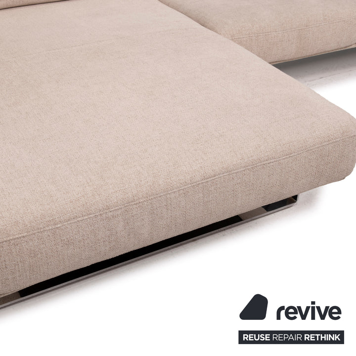 Dieter Knoll Collection Lesina Stoff Sofa Creme Ecksofa elektrische Funktion