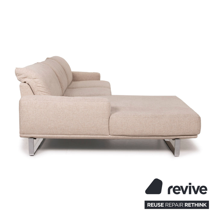 Dieter Knoll Collection Lesina Stoff Sofa Creme Ecksofa elektrische Funktion