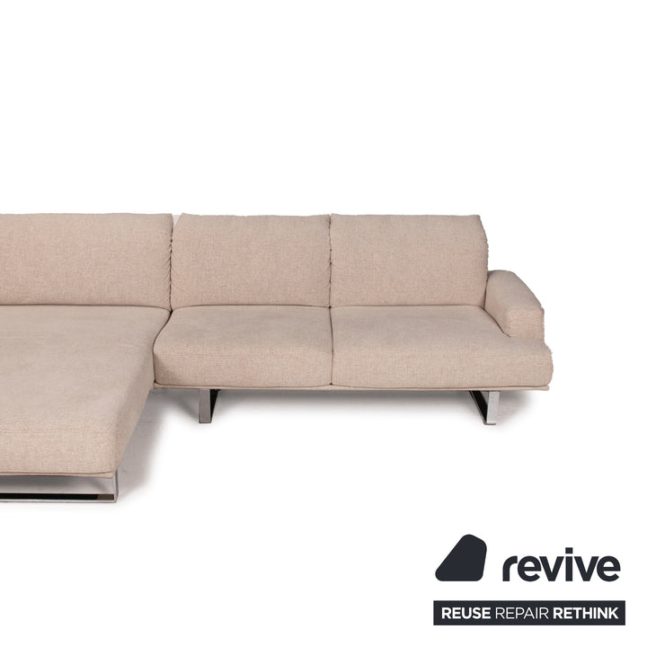 Dieter Knoll Collection Lesina Stoff Sofa Creme Ecksofa elektrische Funktion