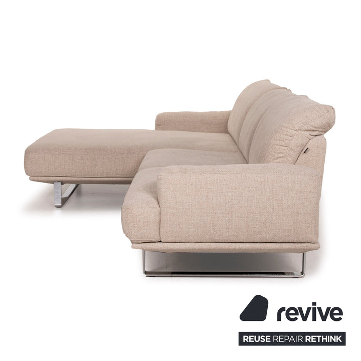 Dieter Knoll Collection Lesina Stoff Sofa Creme Ecksofa elektrische Funktion