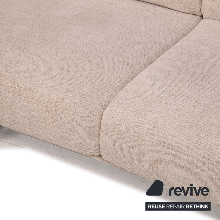 Dieter Knoll Collection Lesina Stoff Sofa Creme Ecksofa elektrische Funktion