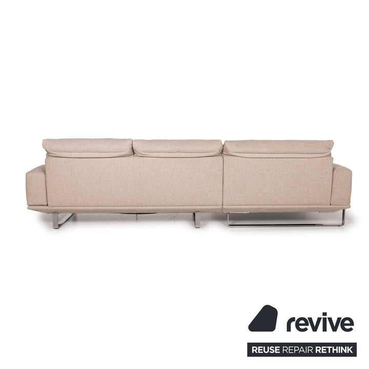 Dieter Knoll Collection Lesina Stoff Sofa Creme Ecksofa elektrische Funktion