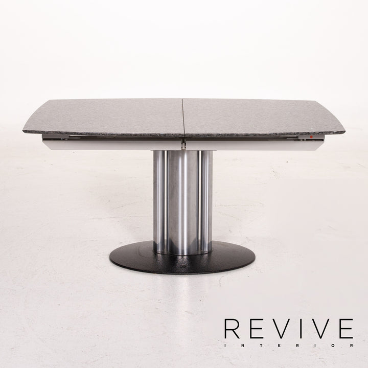 Draenert Adler 2 Nr. 1224 Stein Metall Esstisch Anthrazit Ausziehbar Tisch #14812