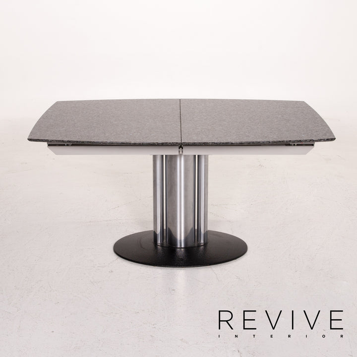 Draenert Adler 2 Nr. 1224 Stein Metall Esstisch Anthrazit Ausziehbar Tisch #14812