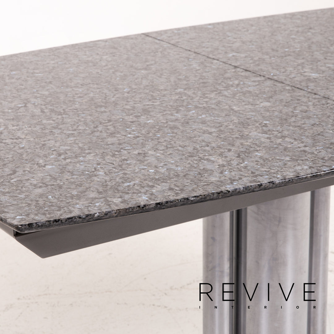 Draenert Adler 2 Nr. 1224 Stein Metall Esstisch Anthrazit Ausziehbar Tisch #14812