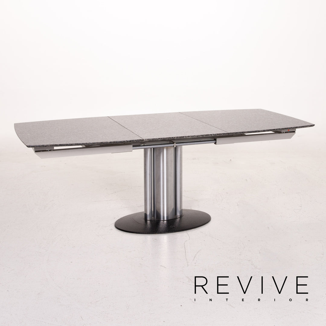 Draenert Adler 2 Nr. 1224 Stein Metall Esstisch Anthrazit Ausziehbar Tisch #14812