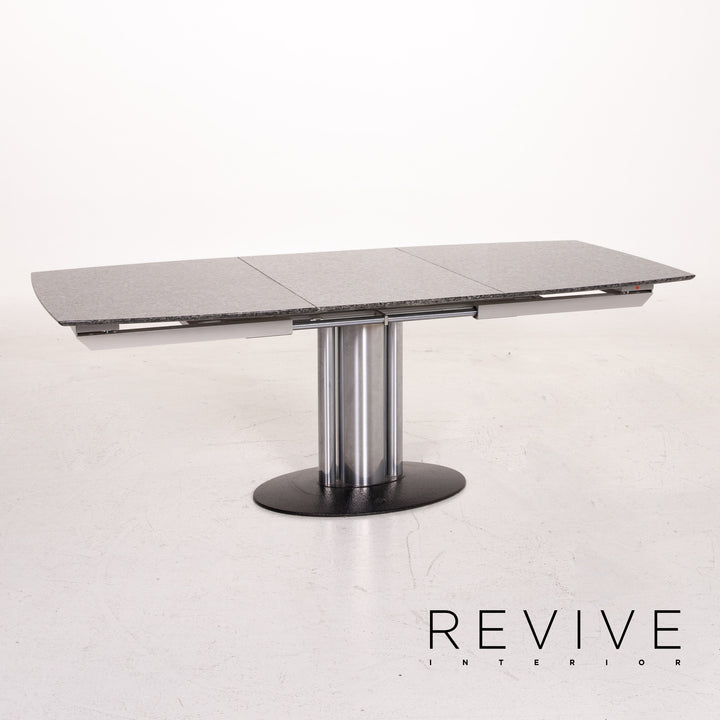 Draenert Adler 2 Nr. 1224 Stein Metall Esstisch Anthrazit Ausziehbar Tisch #14812