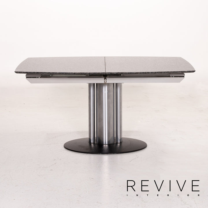 Draenert Adler 2 Nr. 1224 Stein Metall Esstisch Anthrazit Ausziehbar Tisch #14812