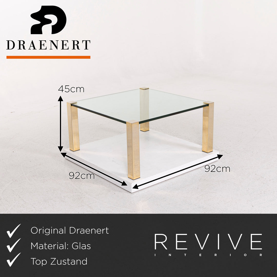 Draenert Glass Coffee Table Gold Square #12505