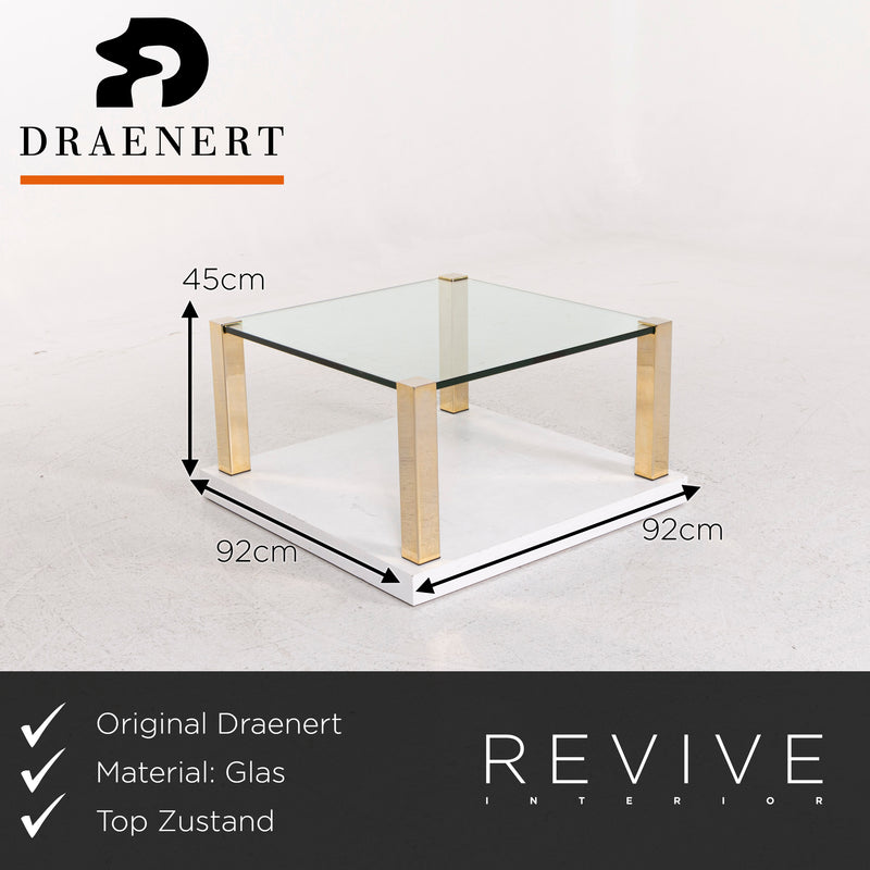 Draenert Glas Couchtisch Gold Qadratisch 