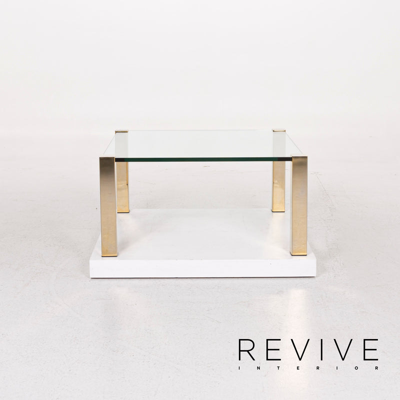 Draenert Glas Couchtisch Gold Qadratisch 