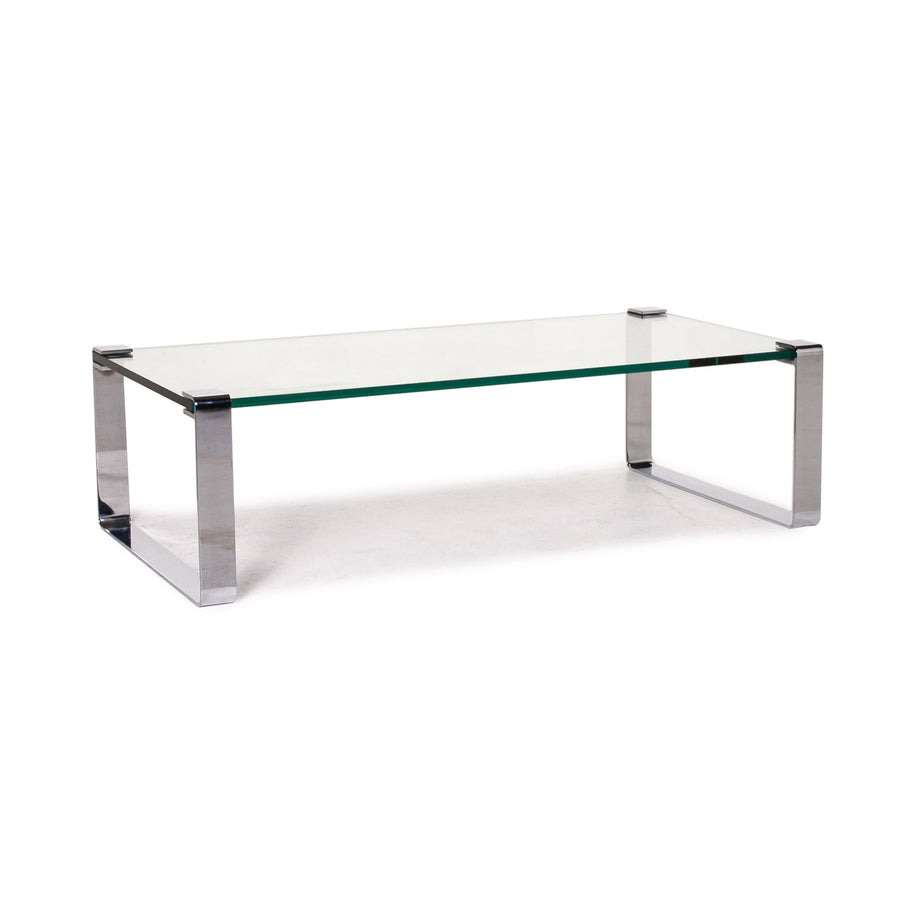Draenert glass coffee table metal table #13589