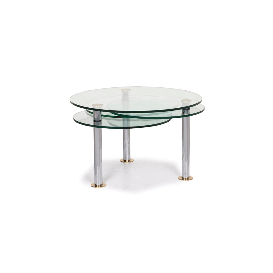 Draenert Glass Coffee Table Round Table Function Flexible #12201