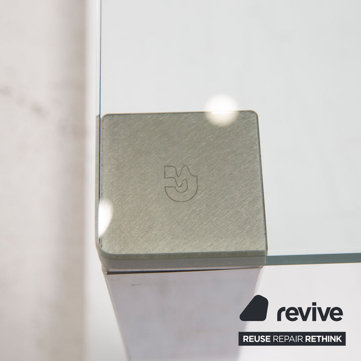 Draenert Glas Tisch Silber Couchtisch #15068