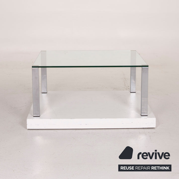 Draenert Glas Tisch Silber Couchtisch #15068