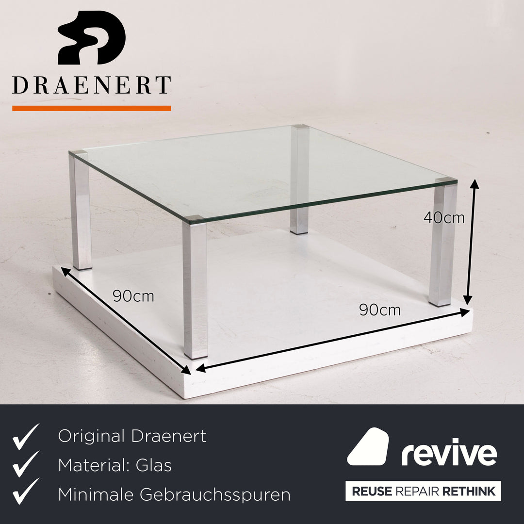 Draenert Glas Tisch Silber Couchtisch #15068