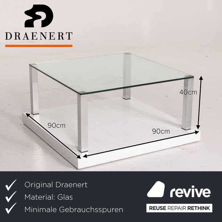 Draenert Glas Tisch Silber Couchtisch #15068