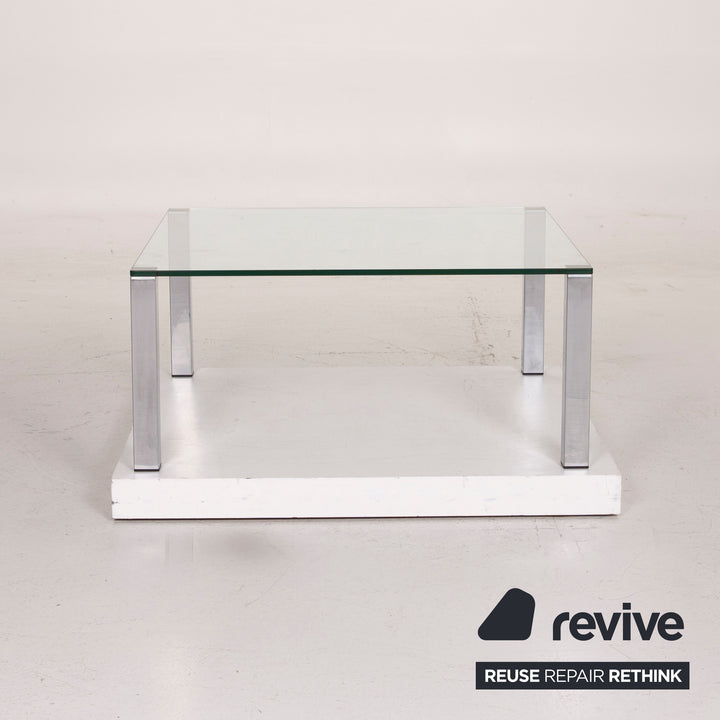 Draenert Glas Tisch Silber Couchtisch #15068