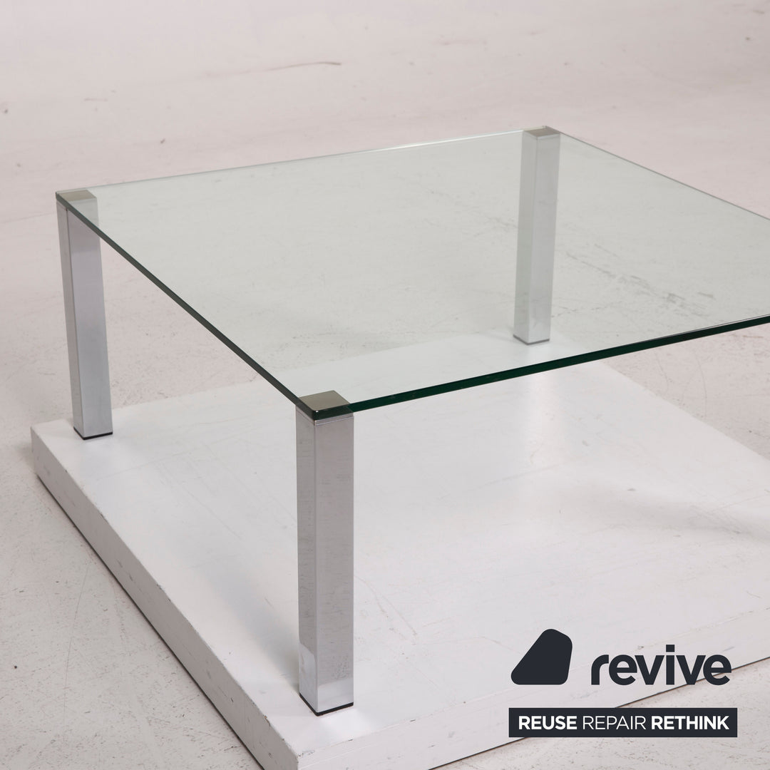 Draenert Glas Tisch Silber Couchtisch #15068