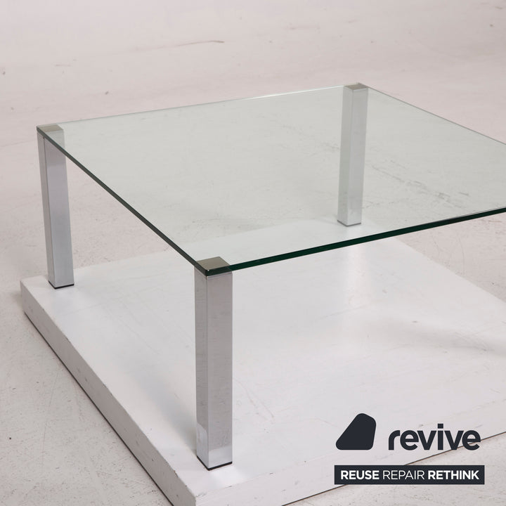 Draenert Glas Tisch Silber Couchtisch #15068