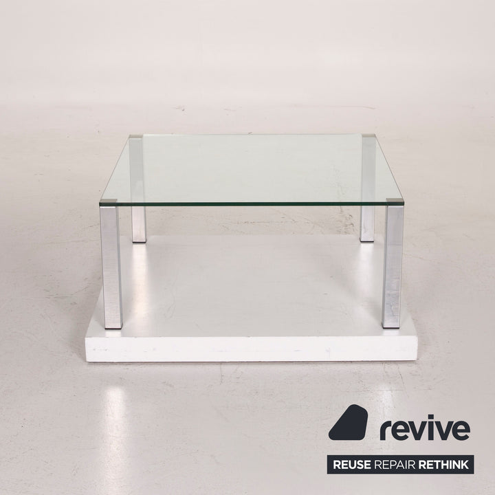 Draenert Glas Tisch Silber Couchtisch #15068