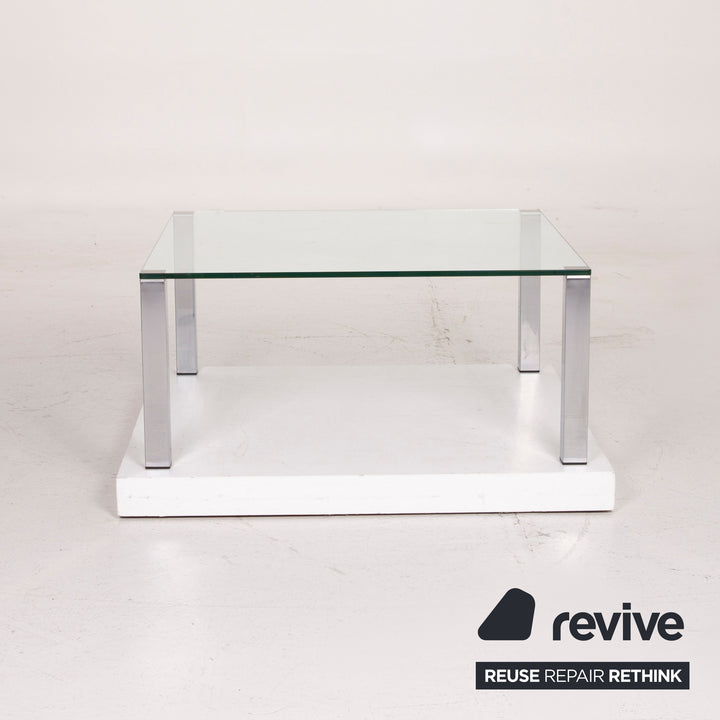 Draenert Glas Tisch Silber Couchtisch #15068