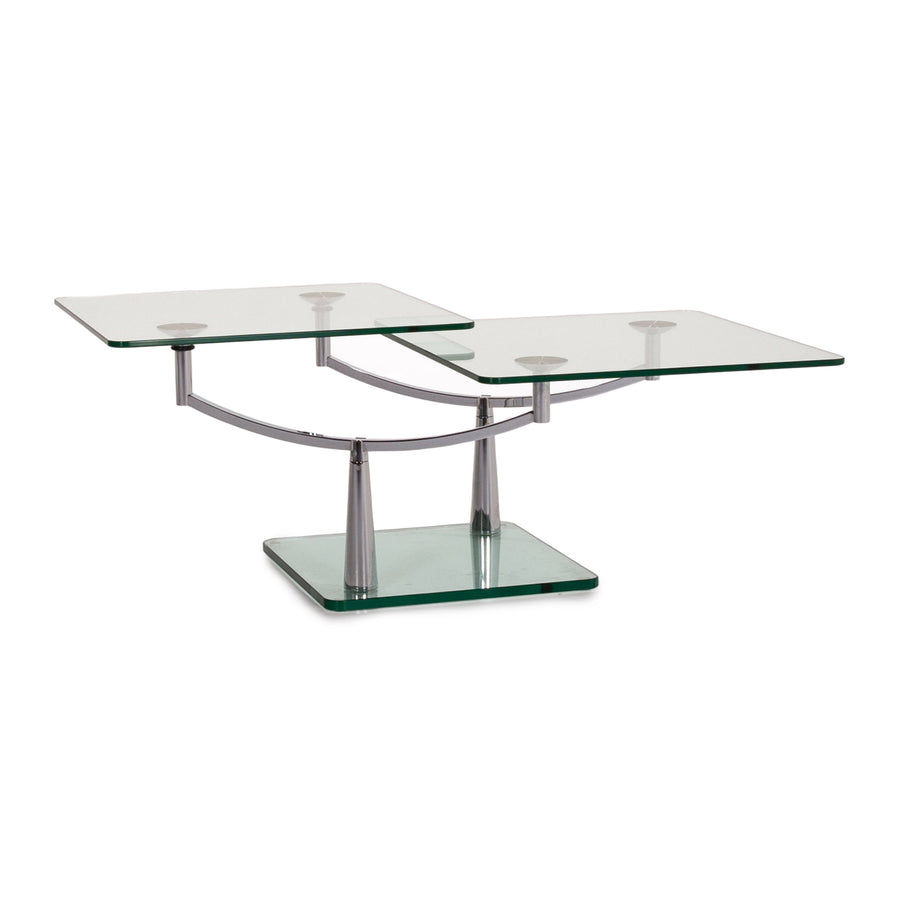 Draenert scales glass chrome coffee table feature #13674