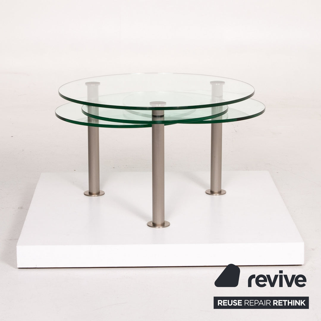 Draenert Intermezzo Glas Couchtisch Metall Verstellbar Variabel Tisch #13880