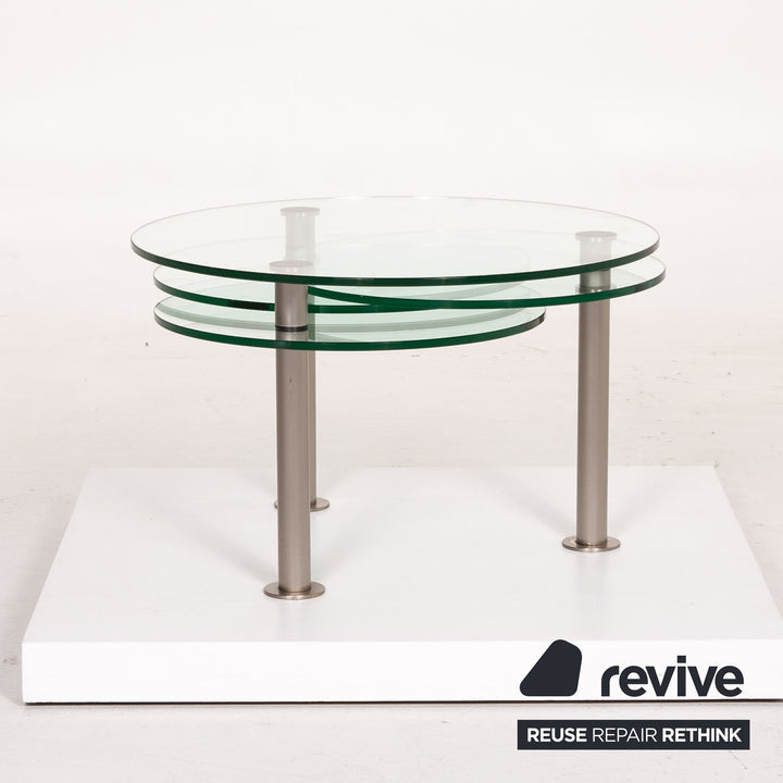Draenert Intermezzo Glass Coffee Table Metal Adjustable Variable Table #13880