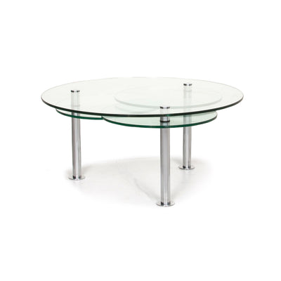 Draenert Intermezzo Glas Couchtisch Silber Variabel Funktion Tisch #12506