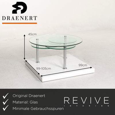 Draenert Intermezzo Glas Couchtisch Silber Variabel Funktion Tisch #12506