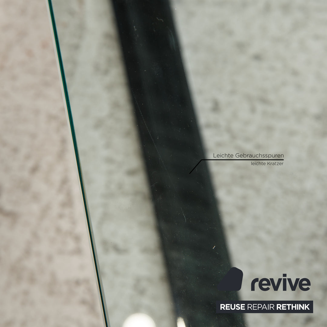 Draenert Klassik 1022 Glas Tisch Garnitur Silber 2xCouchtisch