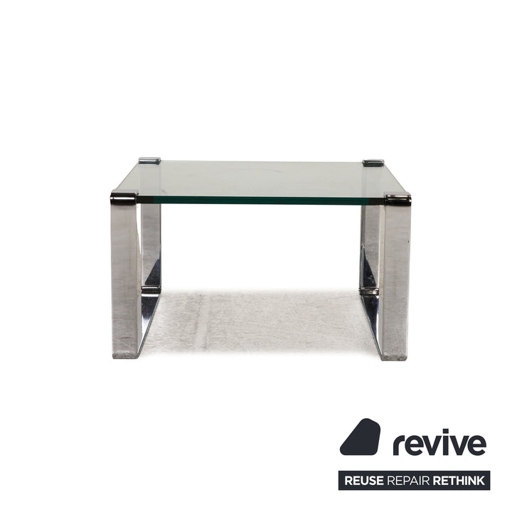 Draenert Classic 1022 glass table silver coffee table