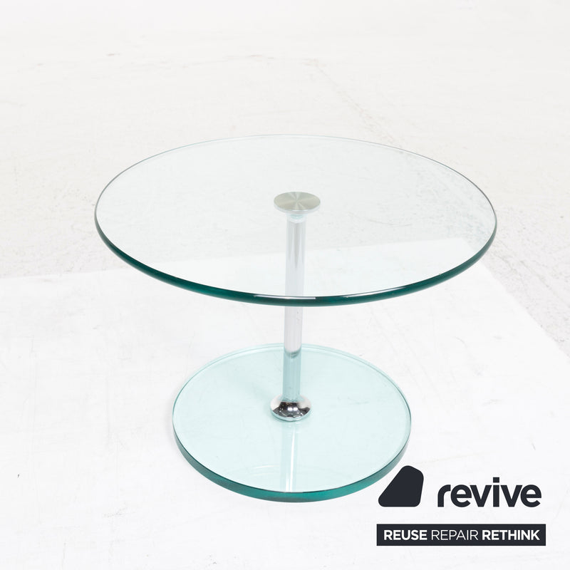 Draenert Largo 1010 Glas Tisch Silber Couchtisch 
