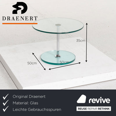 Draenert Largo 1010 Glas Tisch Silber Couchtisch #13067