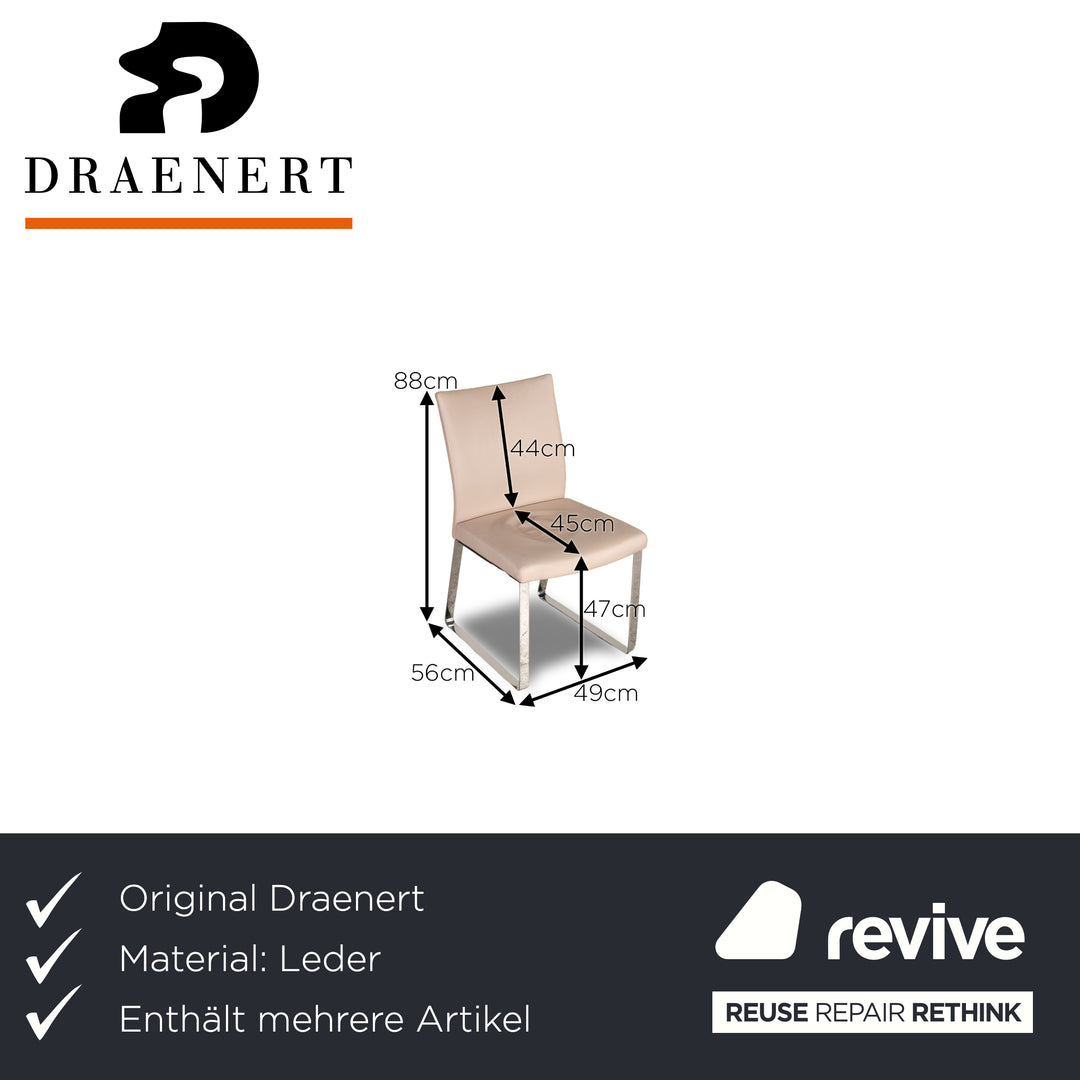 Draenert Linus leather chair set grey