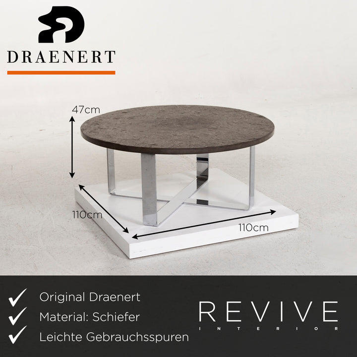 Draenert Schiefer Couchtisch Metall Tisch #13176