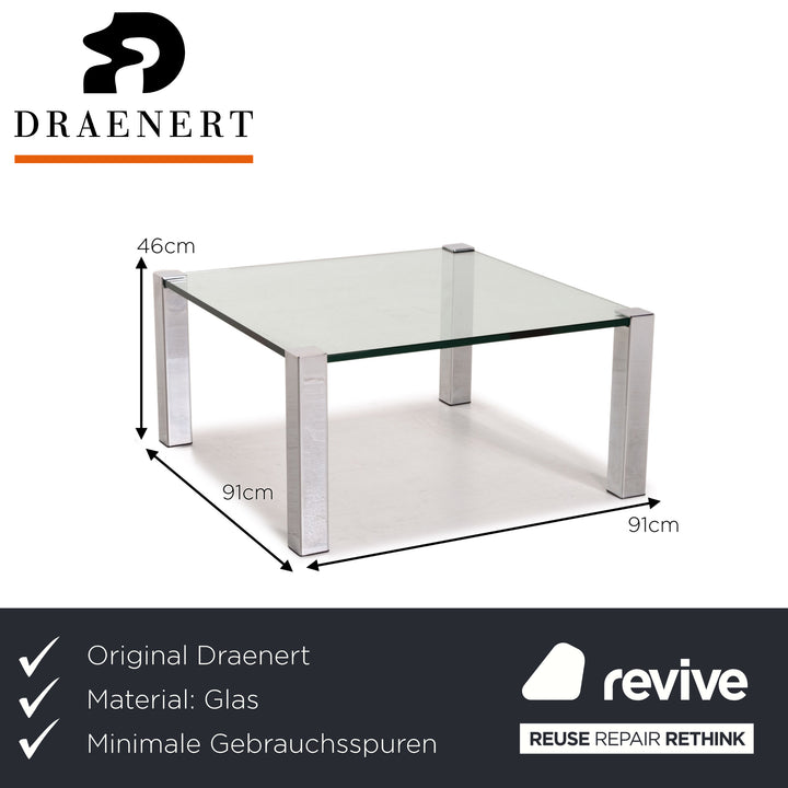 Draenert Socrates glass coffee table metal table