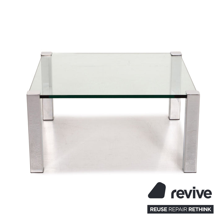 Draenert Socrates glass coffee table metal table