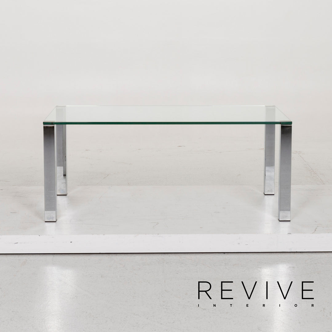 Draenert Why Not 1212 Glas Tisch Silber Couchtisch #13178