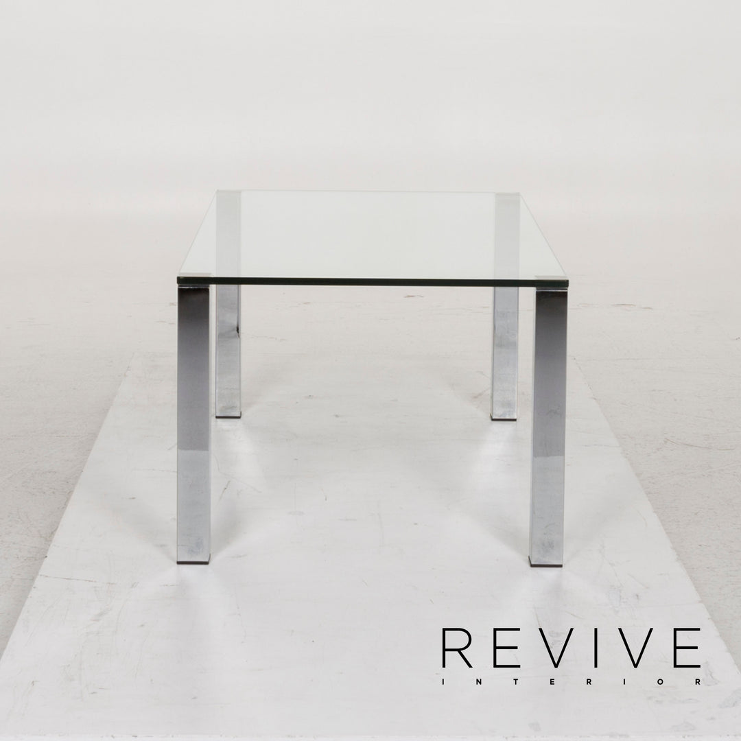 Draenert Why Not 1212 Glas Tisch Silber Couchtisch #13178