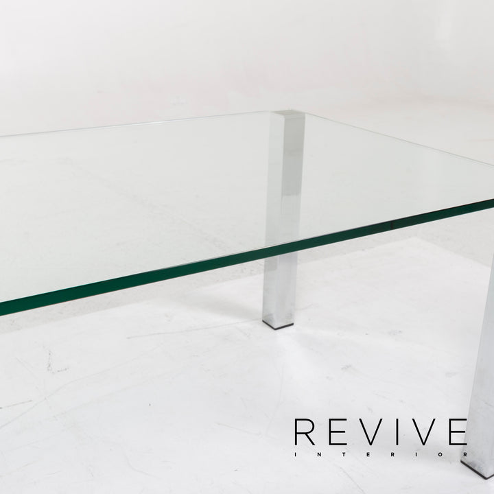 Draenert Why Not 1212 Glas Tisch Silber Couchtisch #13178