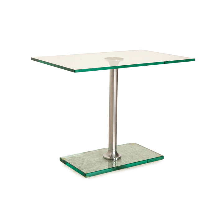 Draenert Beistelltisch Couchtisch Glas Silber