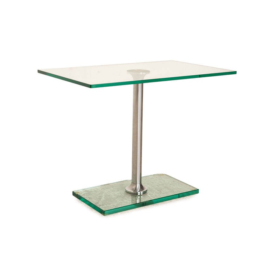 Draenert side table coffee table glass silver